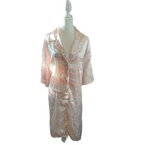 Pink Sleepshirt Button Front Pajama Nightgown Soft Cozy Plus Size 3XL